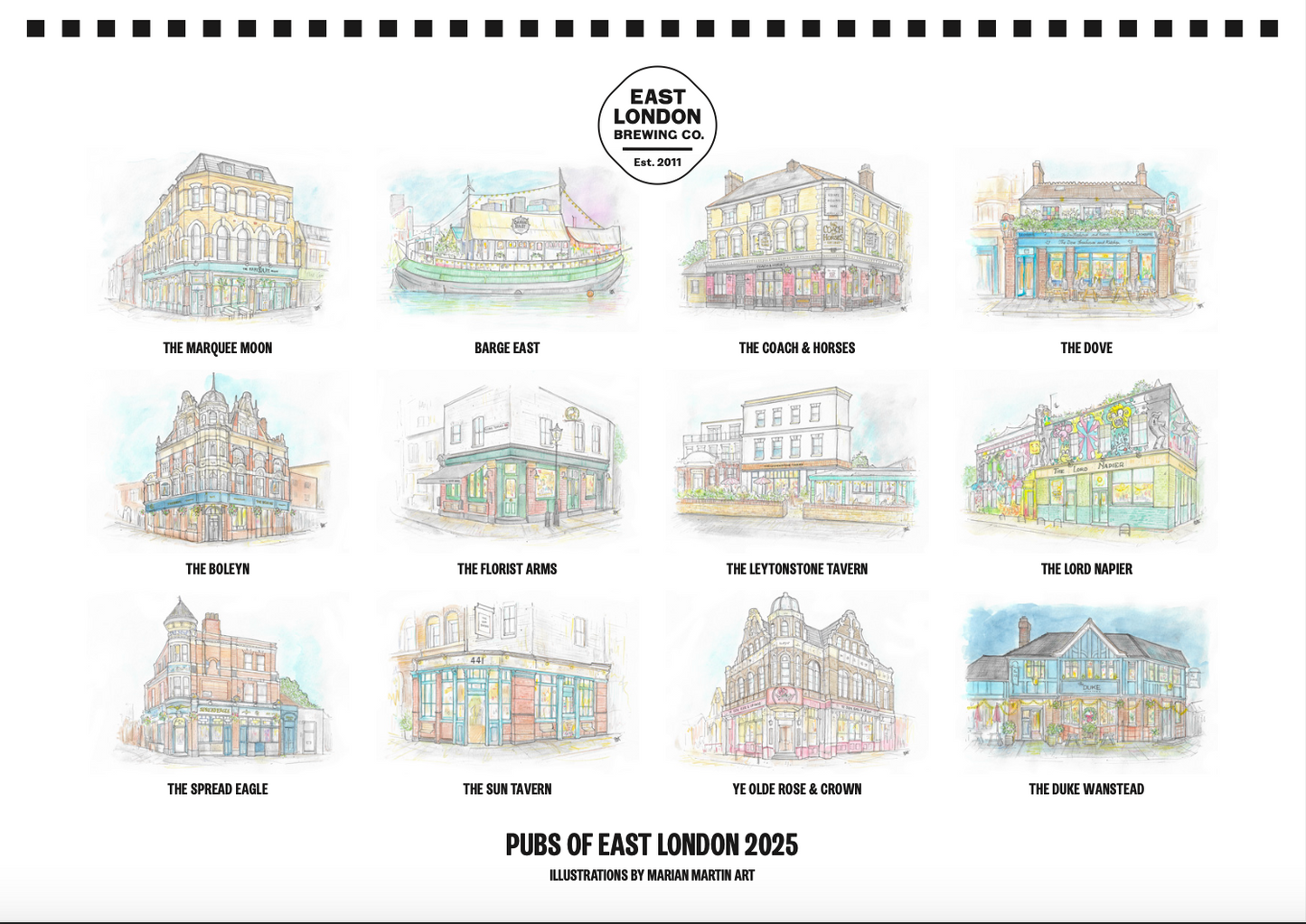 Pubs of East London 2025 Calendar