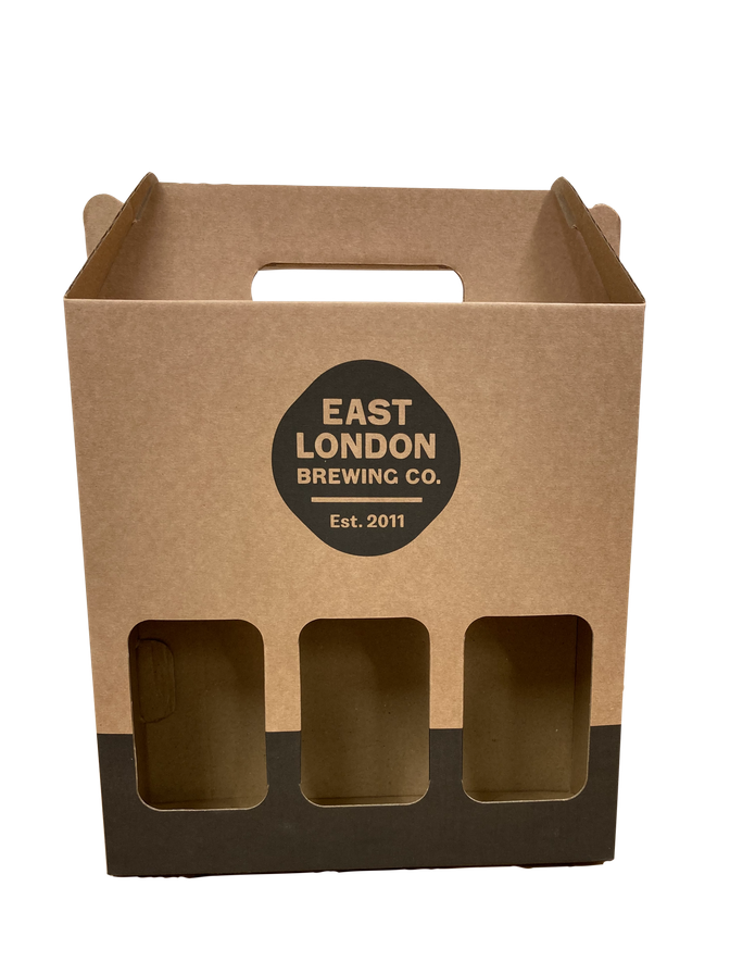 Cardboard gift carry pack for 3 x 500ml Bottles